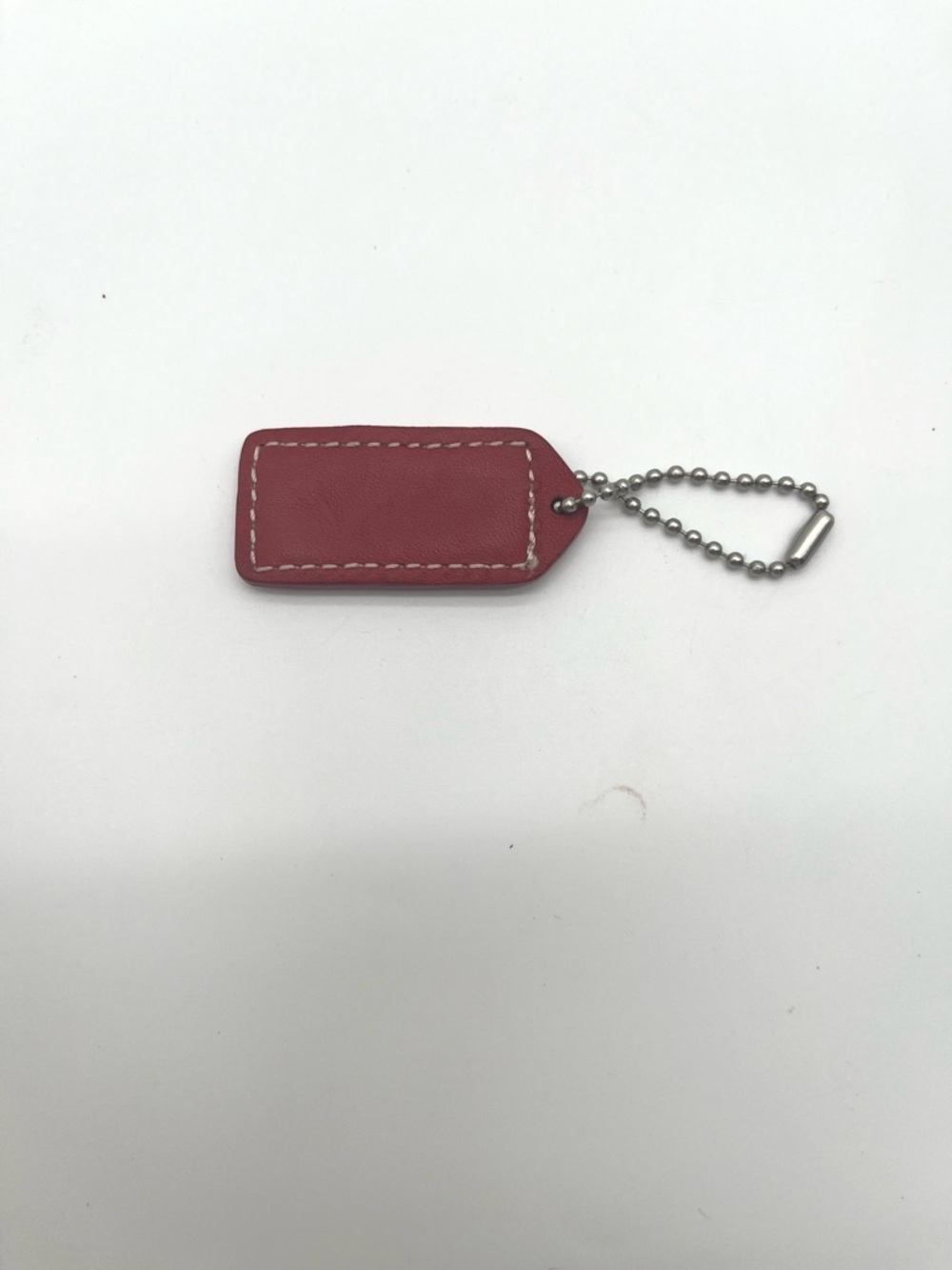 Coach Vintage Leather Hang Tag, Red - Picture 3 of 3